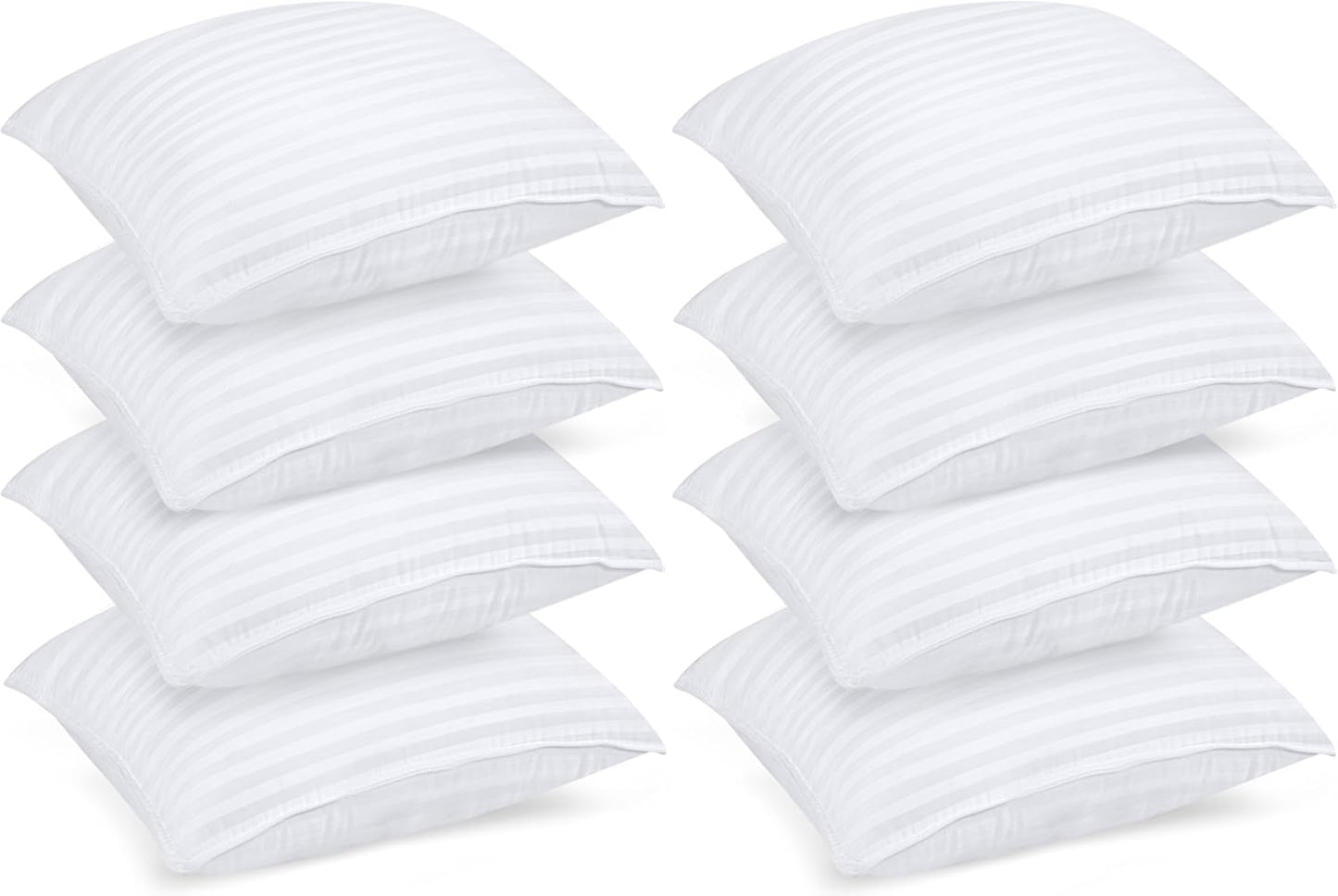Bedding Bed Pillows for Sleeping Queen Size, 1000 Grams Filled Hotel Quality Cooling Pillows for Side, Back or Stomach Sleepers (White, Set of 2)