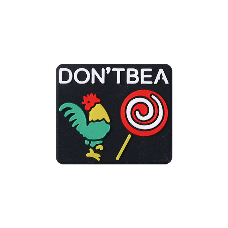 Quirky epoxy letter silicone focal bead