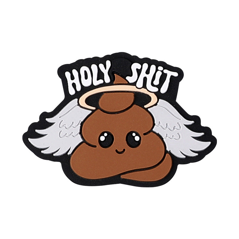 Cow themed, inscription, poop angel, silicone focal beads - different varieties and style