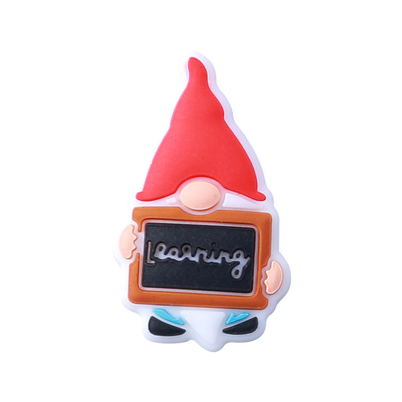 Cartoon gnome graduation series silicone focal beads