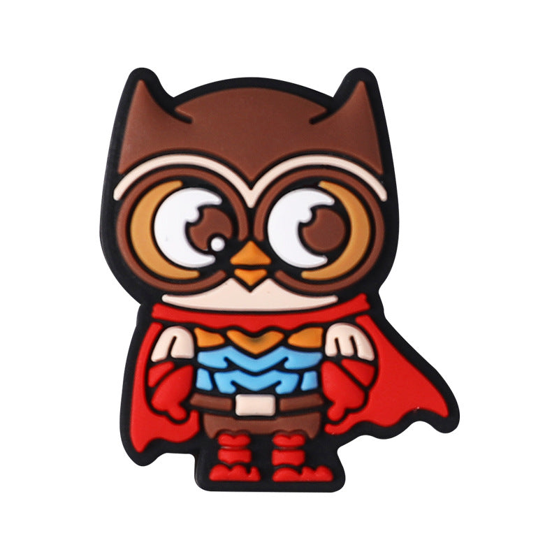Action figure owl silicone focal bead