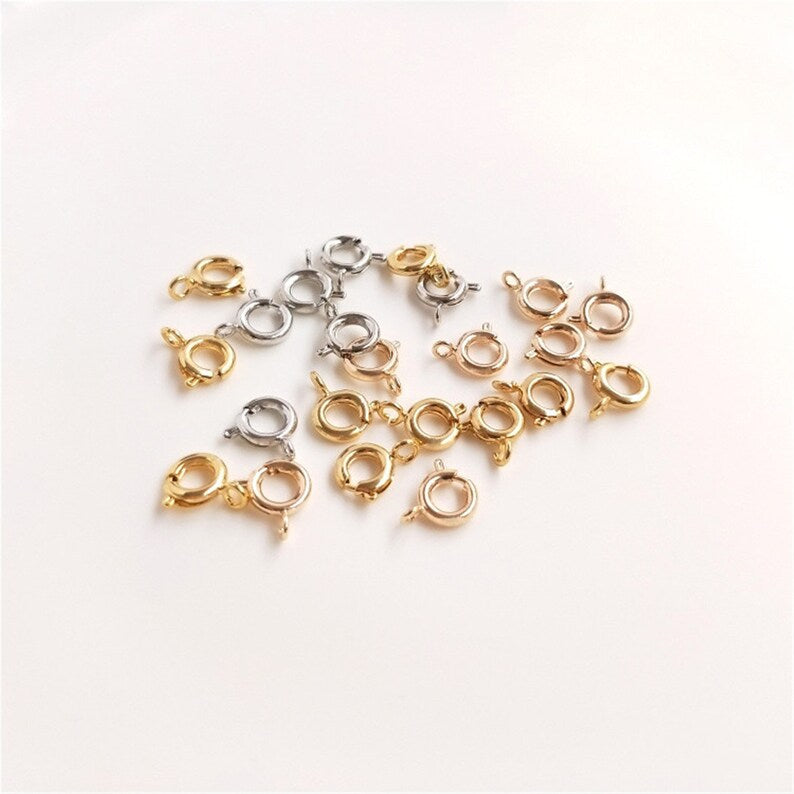 Spring Ring Clasp with Open Loop Gold Plated Clasp