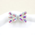 Kimhatter 3D Mocha Bow Double-Sided Crystal Glass Alloy Bead 2pcs/bag