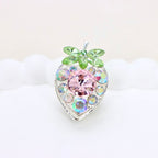 Vintage Crystal Strawberry Diamond Ball Bead with Straight Hole
