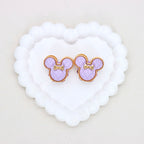 Kimhatter Double-Sided 3D Mickey Mouse Alloy Bead with Champagne Diamond Ball