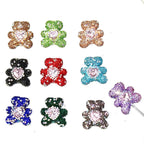 Stardust Full Crystal Bear Heart Zircon Diamond Ball Bead