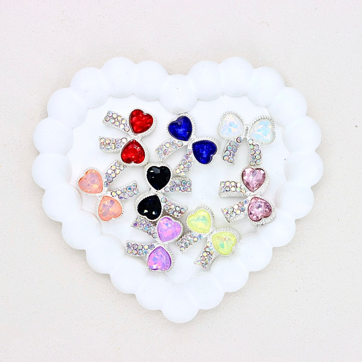 Kimhatter Alloy Butterfly Bow Charm Bead with Straight Ho 2pcs/bag
