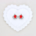 Kimhatter Heavy Duty Double-Sided Crown Alloy Bead with Rhinestones 2pcs/bag