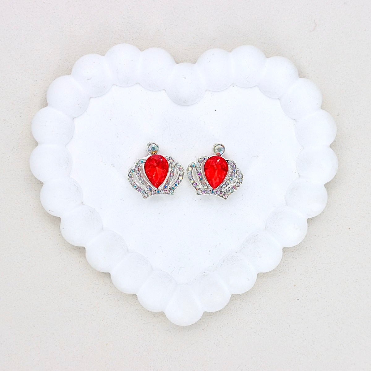 Kimhatter Heavy Duty Double-Sided Crown Alloy Bead with Rhinestones 2pcs/bag