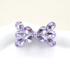 Kimhatter 3D Mocha Bow Double-Sided Crystal Glass Alloy Bead 2pcs/bag
