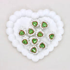 Kimhatter Pearl Heart Diamond Ball Beads with Straight Hole