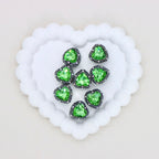 Kimhatter Black Heart Double-Sided Crystal Alloy Bead with Diamond Ball 2pcs/bag