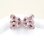 Kimhatter 3D Mocha Bow Double-Sided Crystal Glass Alloy Bead 2pcs/bag
