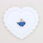 Kimhatter Mocha Crystal 3D Feather Swan Diamond Ball Bead with Straight Hole