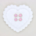 Kimhatter Mocha Alloy Bow Tie Bead with Colorful Diamond Balls 2pcs/bag