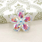 Kimhatter Heavy Duty Crystalline Five-Petal Flower Alloy Bead with Straight Hole