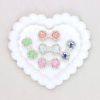 Kimhatter Mocha Alloy Bow Tie Bead with Colorful Diamond Balls 2pcs/bag