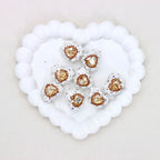 Kimhatter Pearl Heart Diamond Ball Beads with Straight Hole