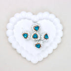 Kimhatter Pearl Heart Diamond Ball Beads with Straight Hole