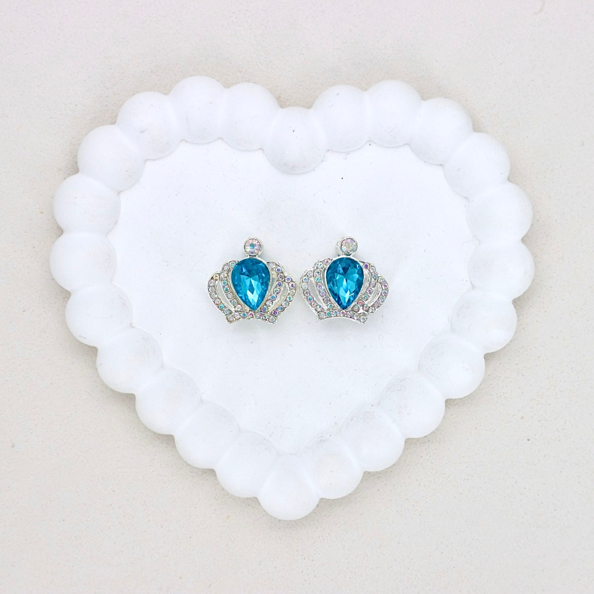 Kimhatter Heavy Duty Double-Sided Crown Alloy Bead with Rhinestones 2pcs/bag