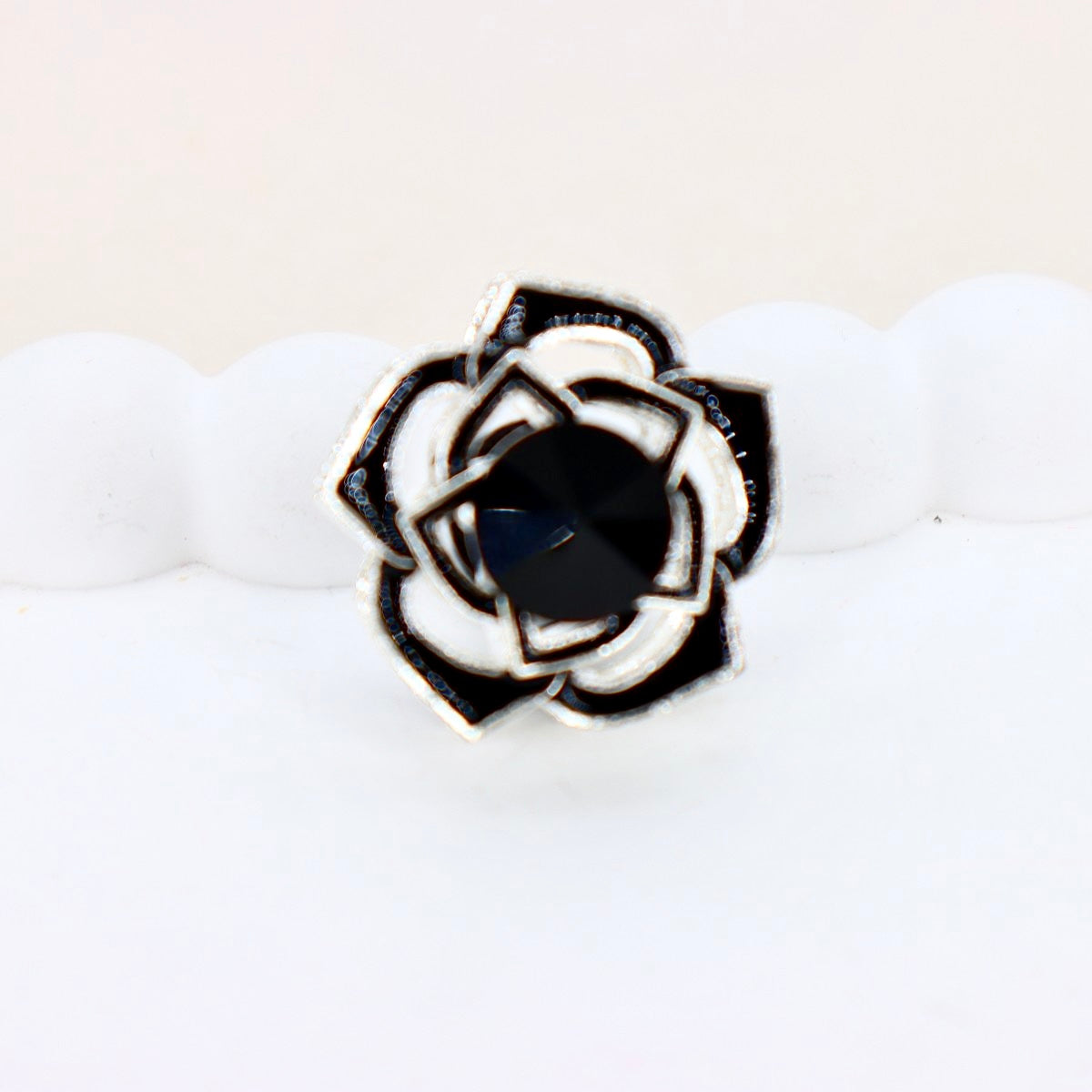 Kimhatter Heavy Duty Double-Sided Alloy Rose Flower Diamond Ball Bead