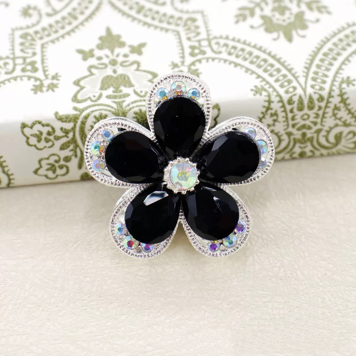 Kimhatter Heavy Duty Crystalline Five-Petal Flower Alloy Bead with Straight Hole