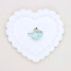 Kimhatter Mocha Crystal 3D Feather Swan Diamond Ball Bead with Straight Hole