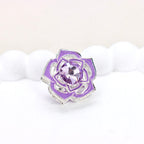 Kimhatter Heavy Duty Double-Sided Alloy Rose Flower Diamond Ball Bead