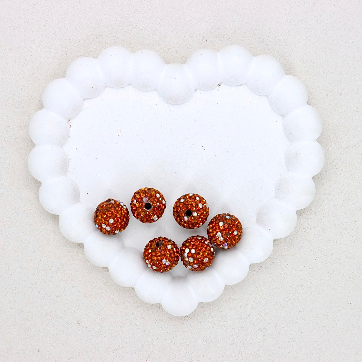 16mm Stardust Diamond Ball Polymer Clay Beads with Straight Hole