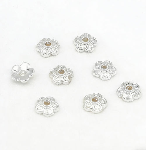 14K/18K Gold Plated Pearl Bead Caps & Flower Spacers 100pcs/bag