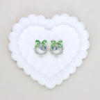 Kimhatter 3D Crystal Bow Alloy Diamond Ball Beads with Straight Hole
