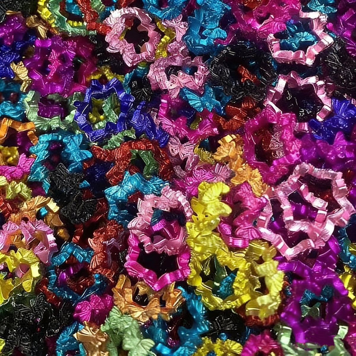 Metallic Plated Wave Flower Spacer Beads 30pcs/bag