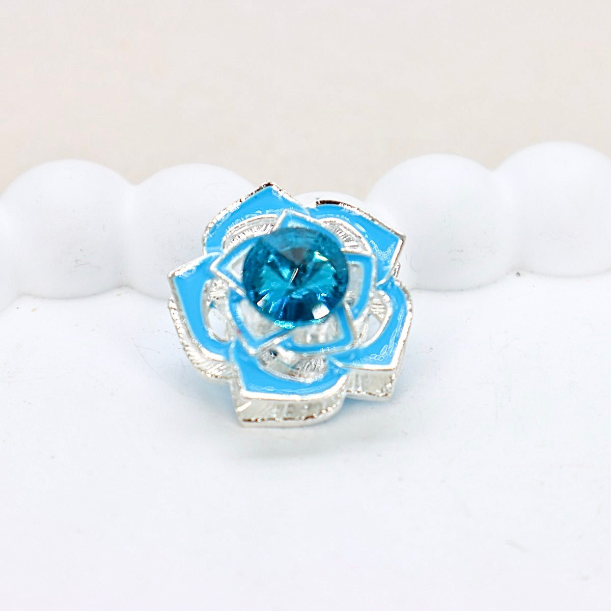 Kimhatter Heavy Duty Double-Sided Alloy Rose Flower Diamond Ball Bead