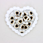 Classic Bubble Beads Heart Western-Style Polymer Clay Diamond Ball Bead