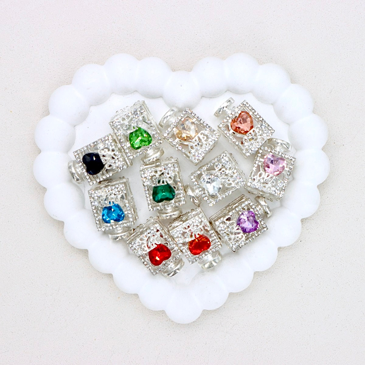 Kimhatter Mini Perfume Bottle Alloy Charm Bead with Straight Hole