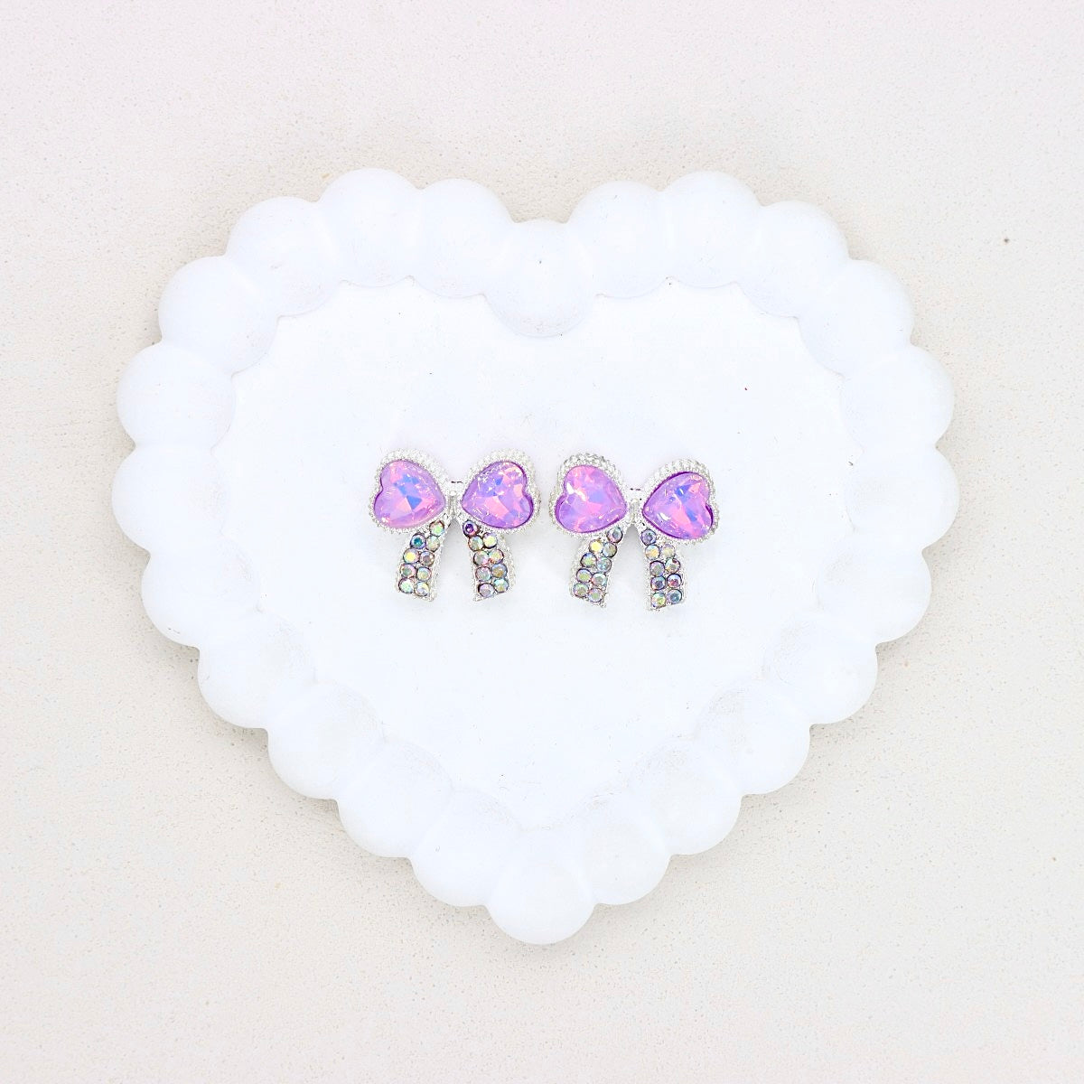 Kimhatter Alloy Butterfly Bow Charm Bead with Straight Ho 2pcs/bag