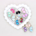Kimhatter Double-Sided Crystal Heart Alloy Bead with Rhinestone Accents