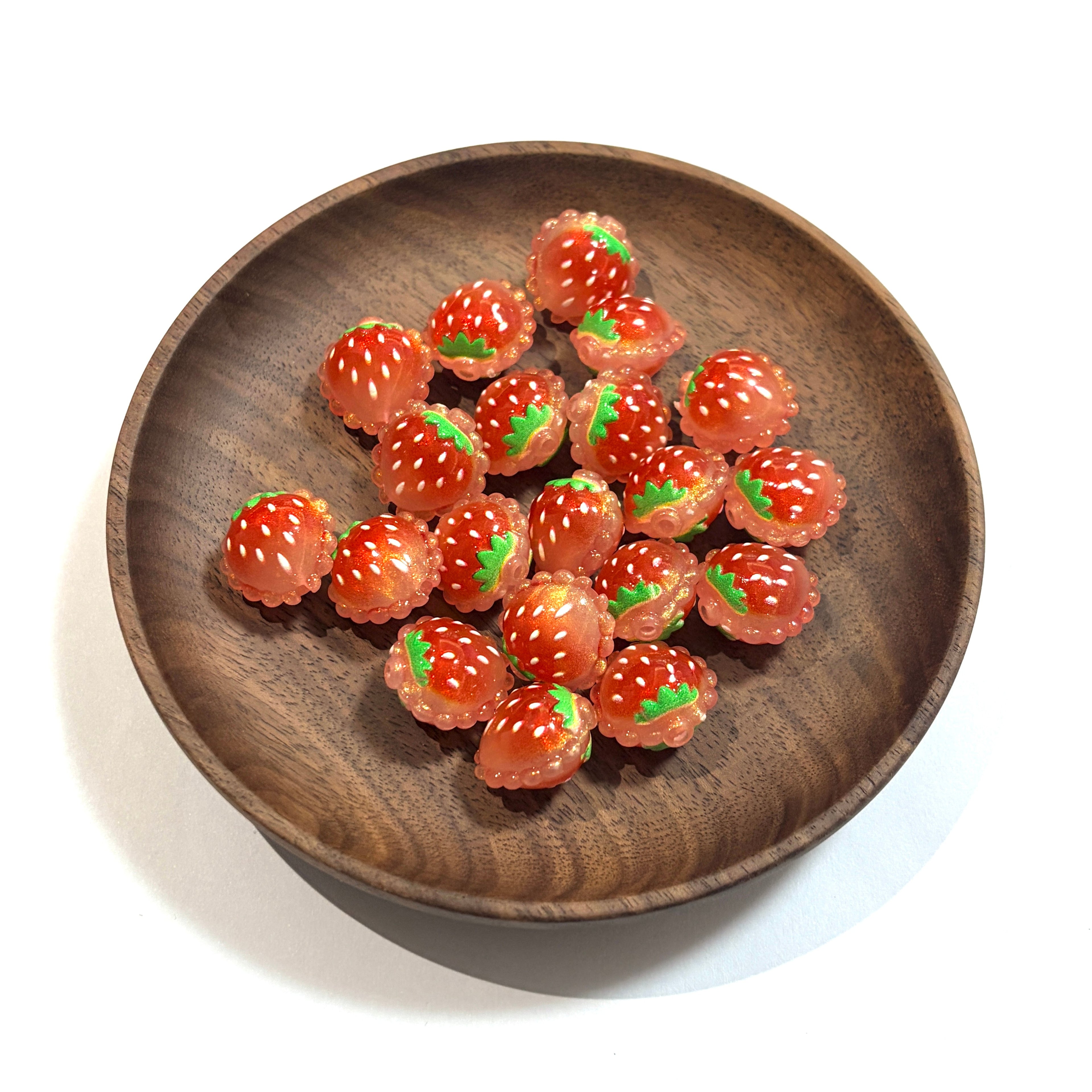 20pcs  Rhinestone Beadable Strawberry