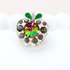 Kimhatter Vintage Crystal Apple Diamond Ball Bead with Straight Hole