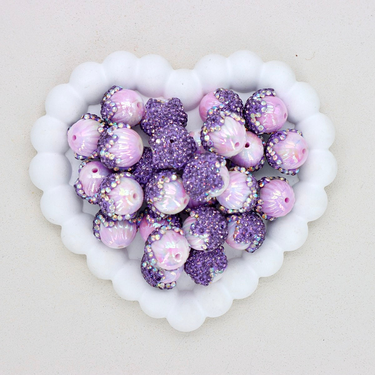 Heavy Duty Polymer Clay Pinecone & Pumpkin Beads with Full Crystal Coverage