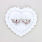 Kimhatter 3D Heart with Large Wings Alloy Bead with Straight Hole