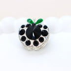 Kimhatter Vintage Crystal Apple Diamond Ball Bead with Straight Hole