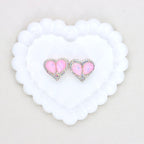 Kimhatter Double-Sided Crystal Heart Alloy Bead with Rhinestone Accents