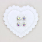 Kimhatter Mocha Alloy Bow Tie Bead with Colorful Diamond Balls 2pcs/bag