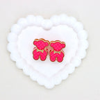 Kimhatter Double-Sided Alloy 3D Bear Bead with Champagne Diamond Ball