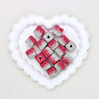 Kimhatter 16mm Square Ombre Gradient Polymer Clay Beads 6pcs/bag
