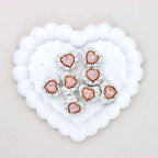 Kimhatter Pearl Heart Diamond Ball Beads with Straight Hole