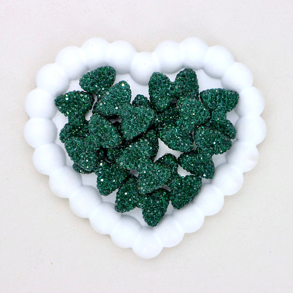Bow Tie Polymer Clay Bead with Diamond Ball Accent