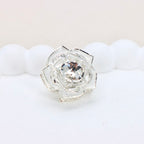 Kimhatter Heavy Duty Double-Sided Alloy Rose Flower Diamond Ball Bead