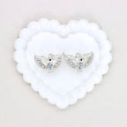 Kimhatter 3D Heart with Large Wings Alloy Bead with Straight Hole